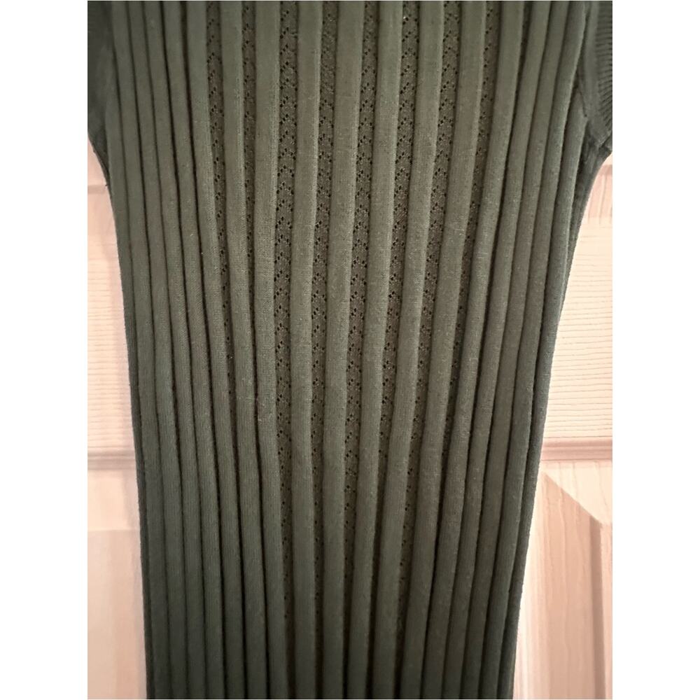 Varley Christine Knit Maxi Dress Green Small NWT Forest Glade Stretch Casual - Picture 8 of 16